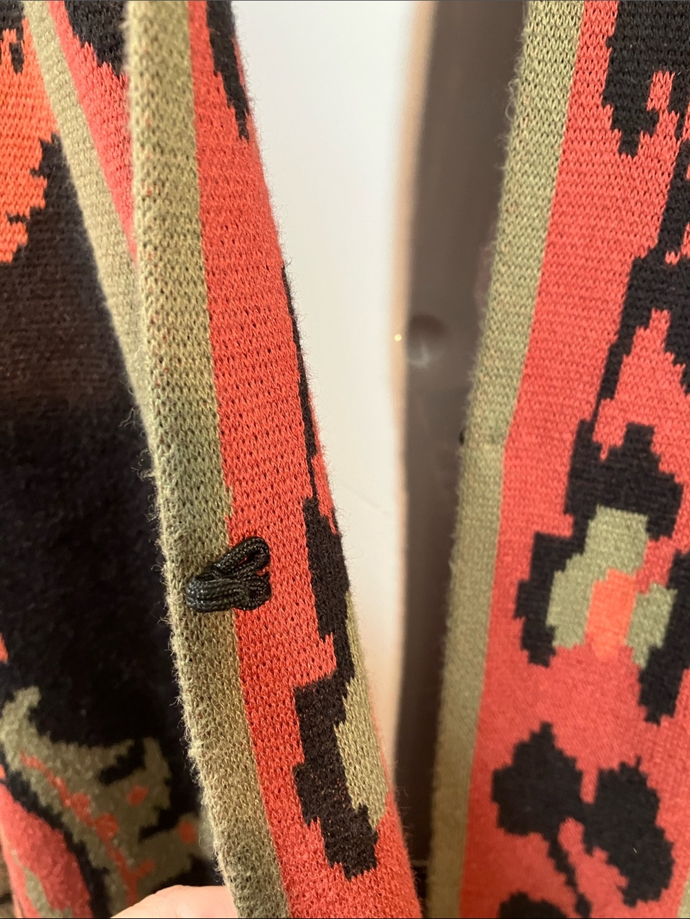 Soft Surroundings black print sweatercoat. 3X - Picture 3 of 7